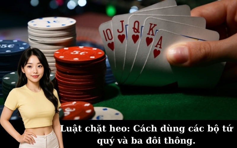 Luật chặt heo: Cách dùng các bộ tứ quý và ba đôi thông.