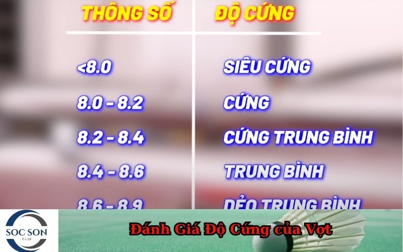 Đánh Giá Độ Cứng của Vợt