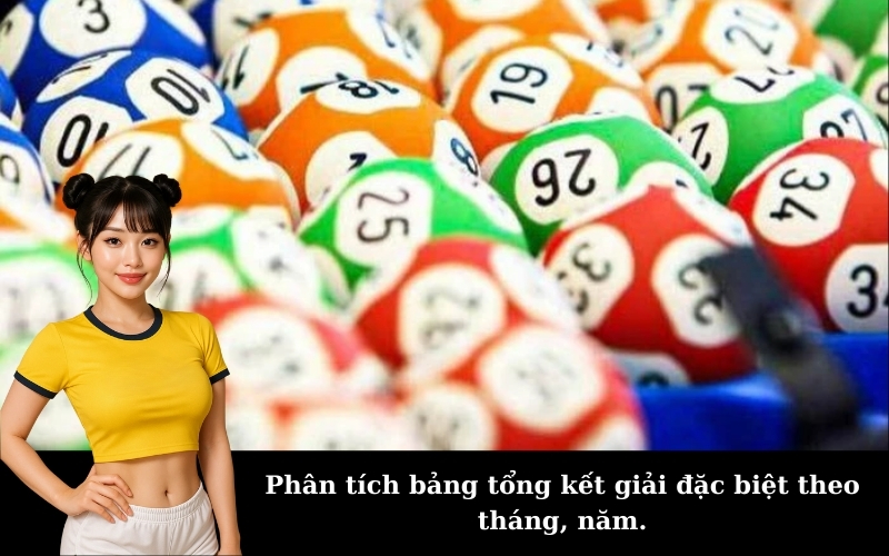 Phân tích bảng tổng kết giải đặc biệt theo tháng, năm.