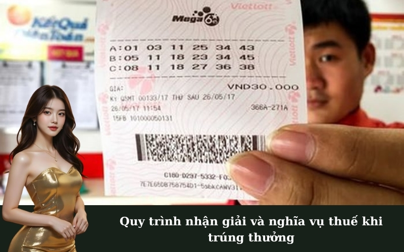 Quy trình nhận giải và nghĩa vụ thuế khi trúng thưởng